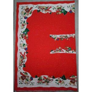 Sunweave Christmas‎ Tablecloth Bears Sleds Snow Christmas Tree 84X60